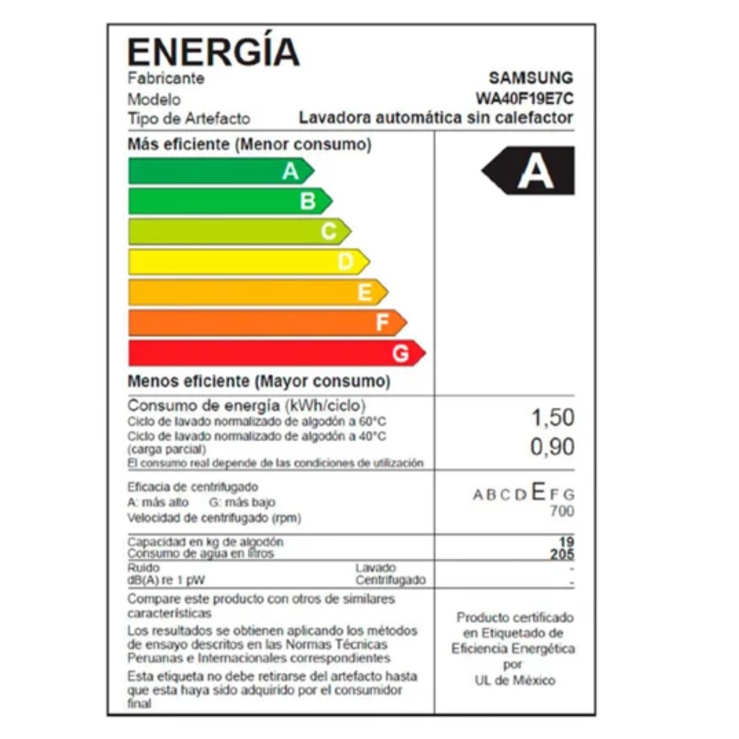 LAVADORA SAMSUNG ECOBUBBLE 19 KG CARGA SUPERIOR GRIS GRAFITO - WA40F19E7CPE - 8