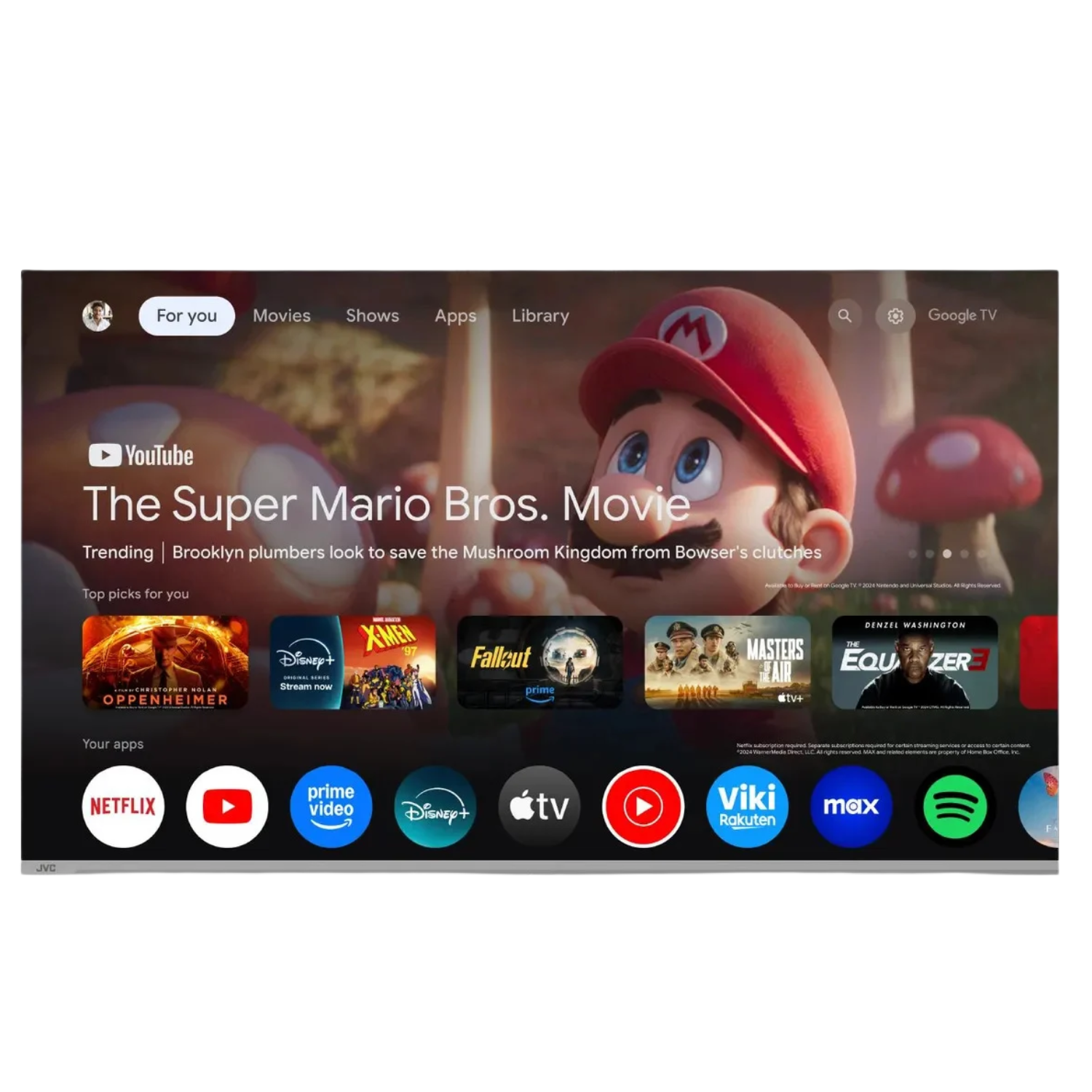 TELEVISOR JVC 65 ' LT-65KM748 QLED UHD 4K GOOGLE TV - 4