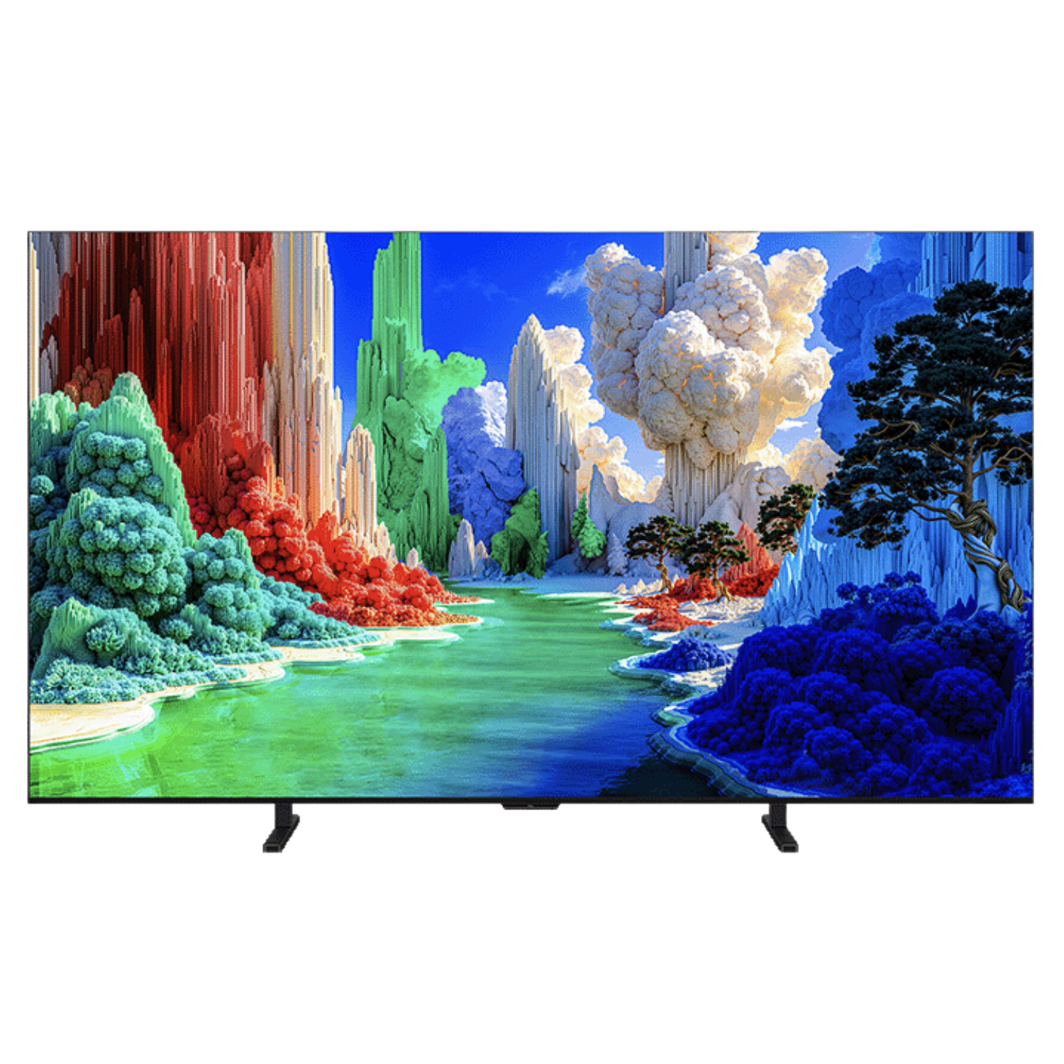TELEVISOR TCL 85 PULGADAS PREMIUM QLED MANOS LIBRES UHD 4K GOOGLE TV 85A400 + RACK FIJO - 2