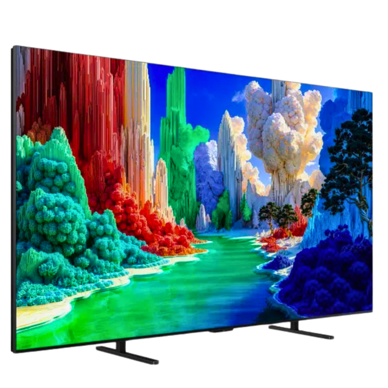 TELEVISOR TCL 85 PULGADAS PREMIUM QLED MANOS LIBRES UHD 4K GOOGLE TV 85A400 + RACK FIJO - 3