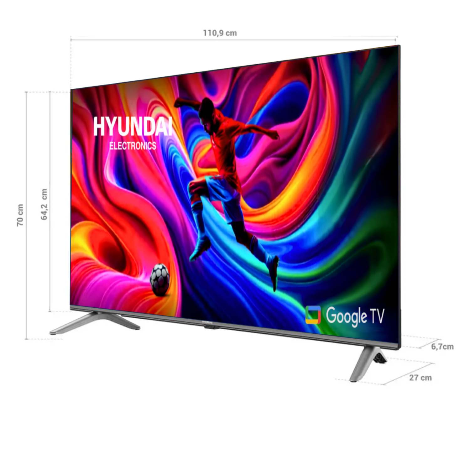 TELEVISOR HYUNDAI 50 QLED SMART TV GOOGLE TV FHD - HYLED5027QFG - 3