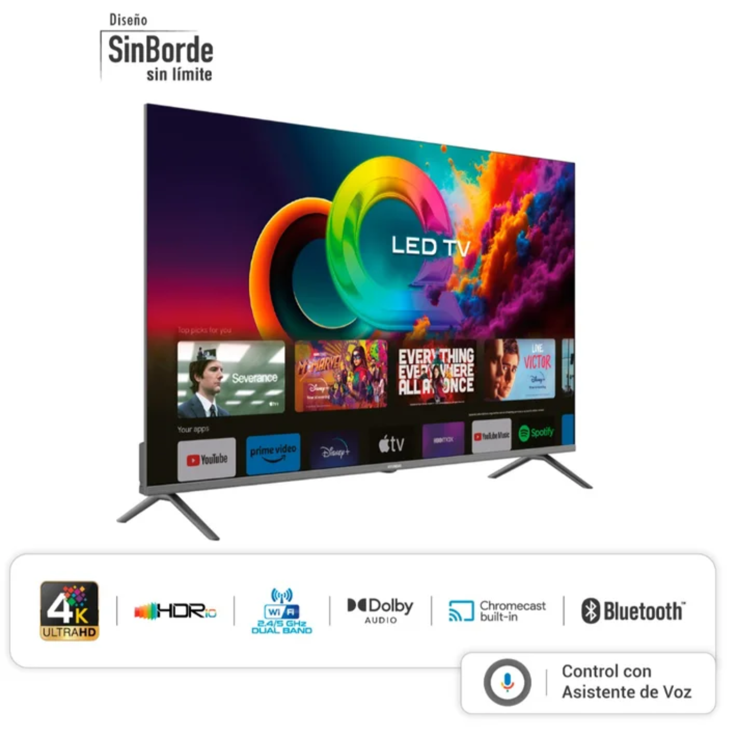 TELEVISOR HYUNDAI 50 QLED SMART TV GOOGLE TV FHD - HYLED5027QFG - 4