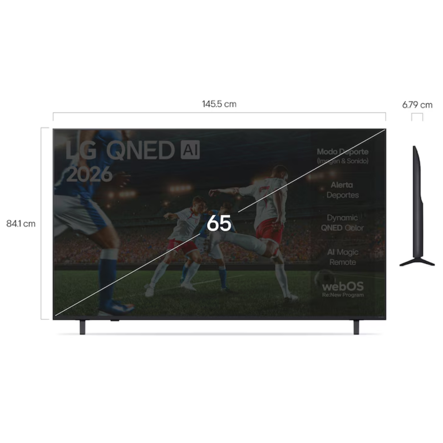 TELEVISOR LG 65 QNED UHD 4K THINQ AI SMART 65QNED73ASA (2026) - 3