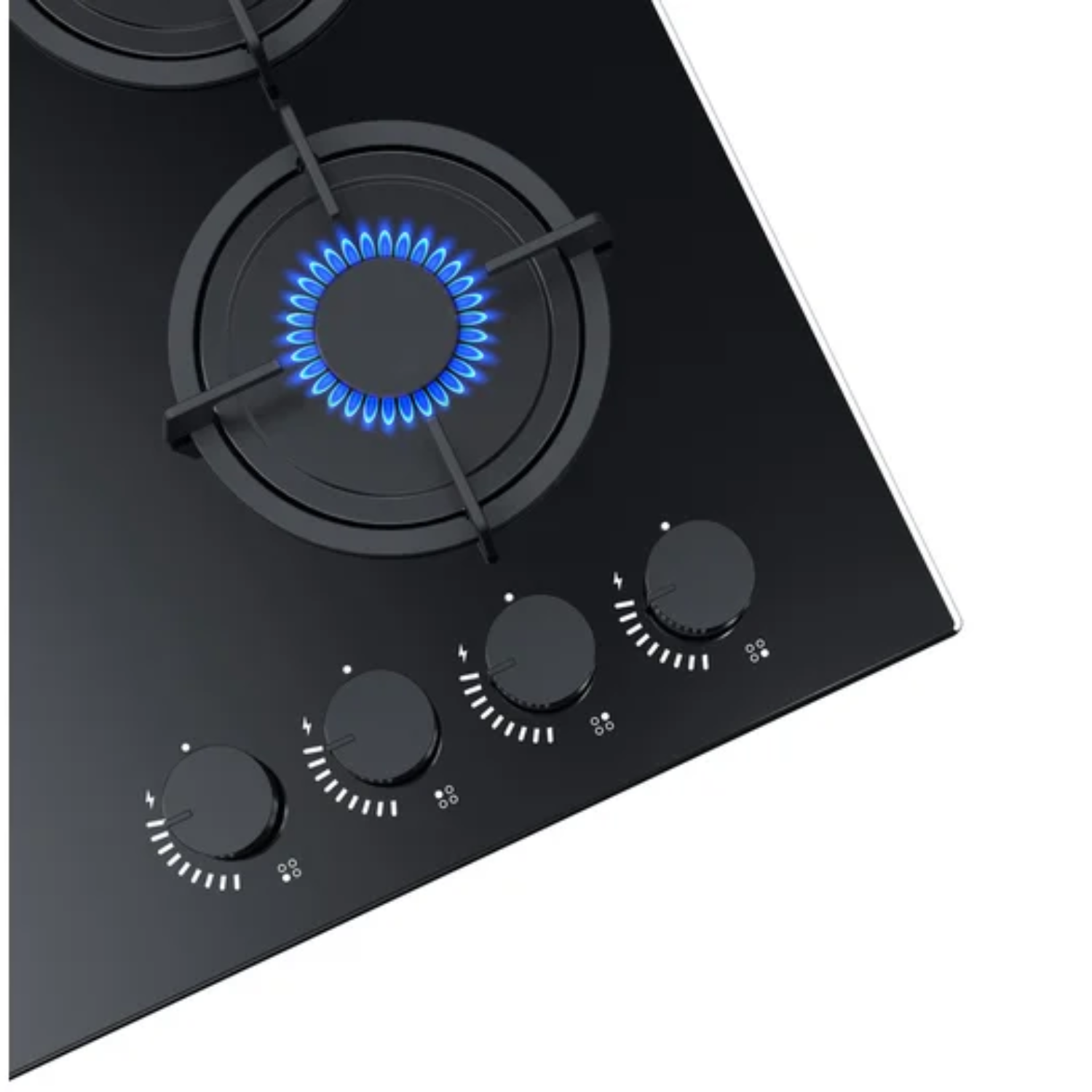 COCINA A GAS EMPOTRABLE VIDRIO TEMPLADO SOLE A GAS 60CM SOLCO049V2 4 HORNILLAS - 6