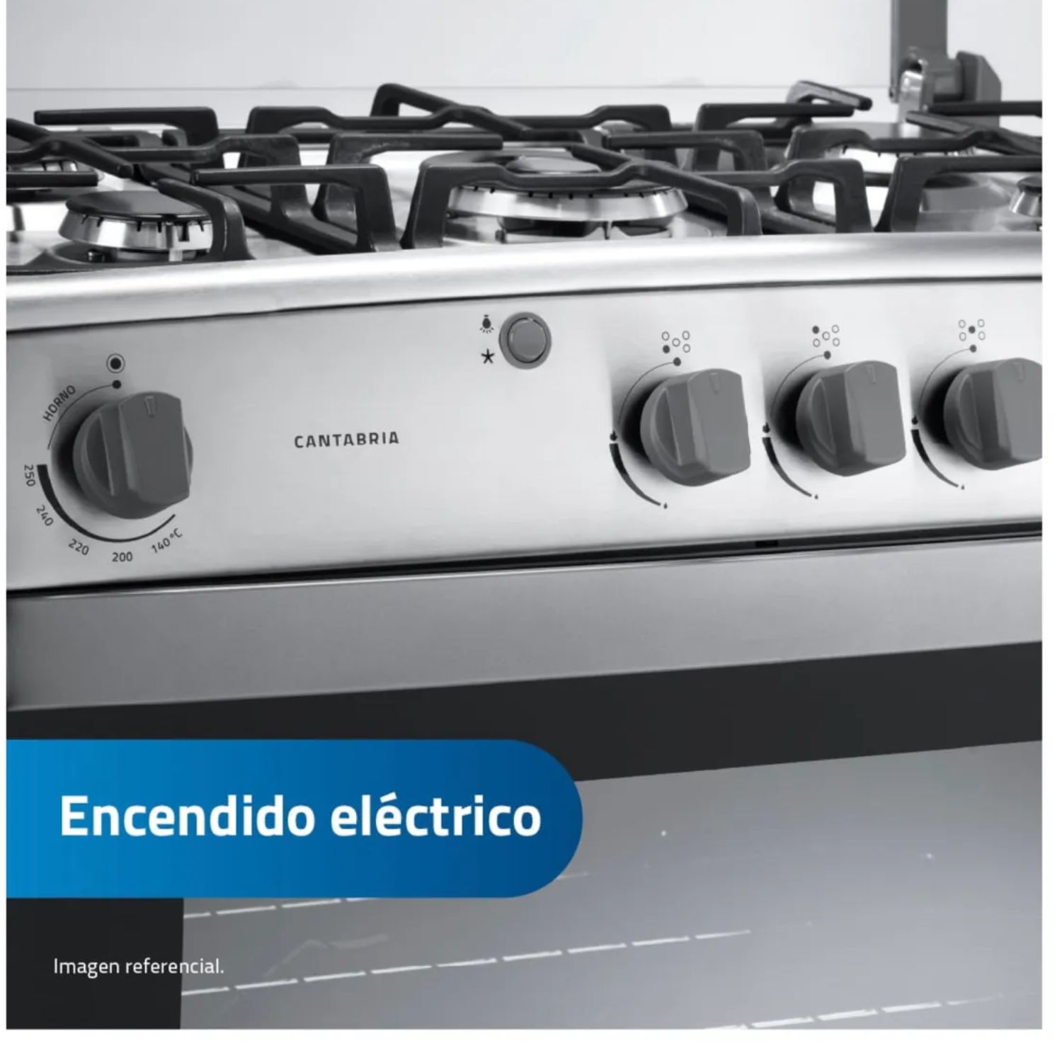 COCINA A GAS INDURAMA CANTABRIA QZ CROMA 5 QUEDAMORES - 6