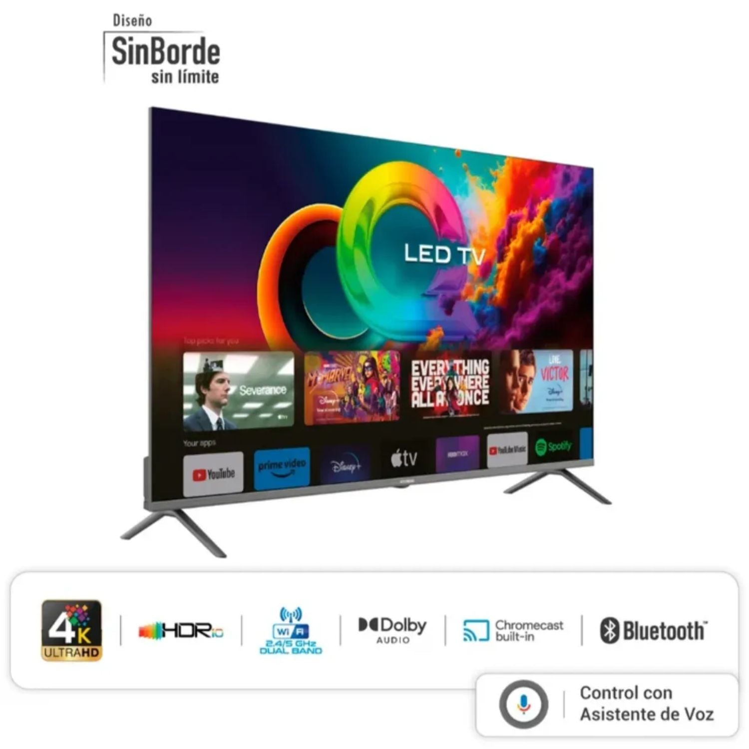 TELEVISOR BLACKLINE QLED 55 UHD 4K SMART TV + GOOGLE TV BL55-T6210QD - 7