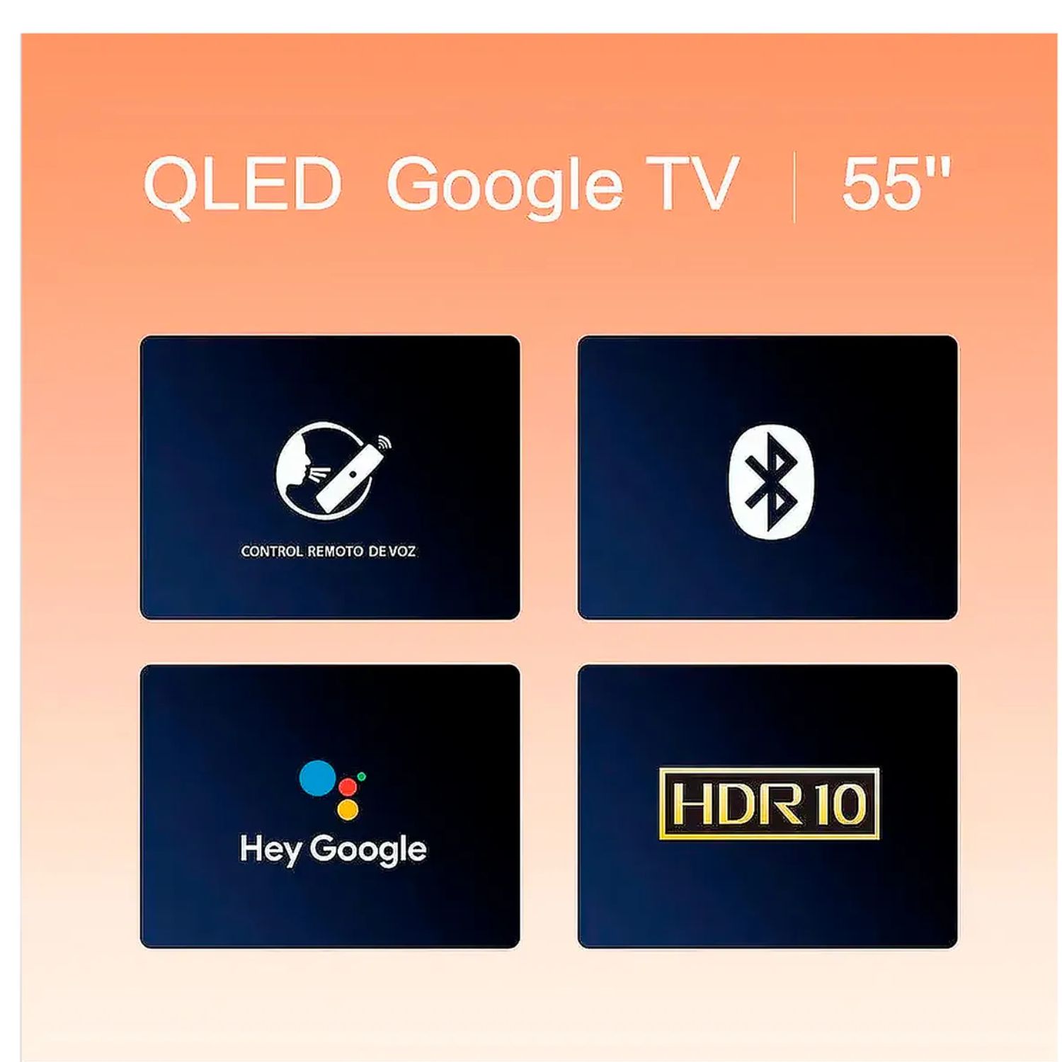 TELEVISOR BLACKLINE QLED 55 UHD 4K SMART TV + GOOGLE TV BL55-T6210QD - 8