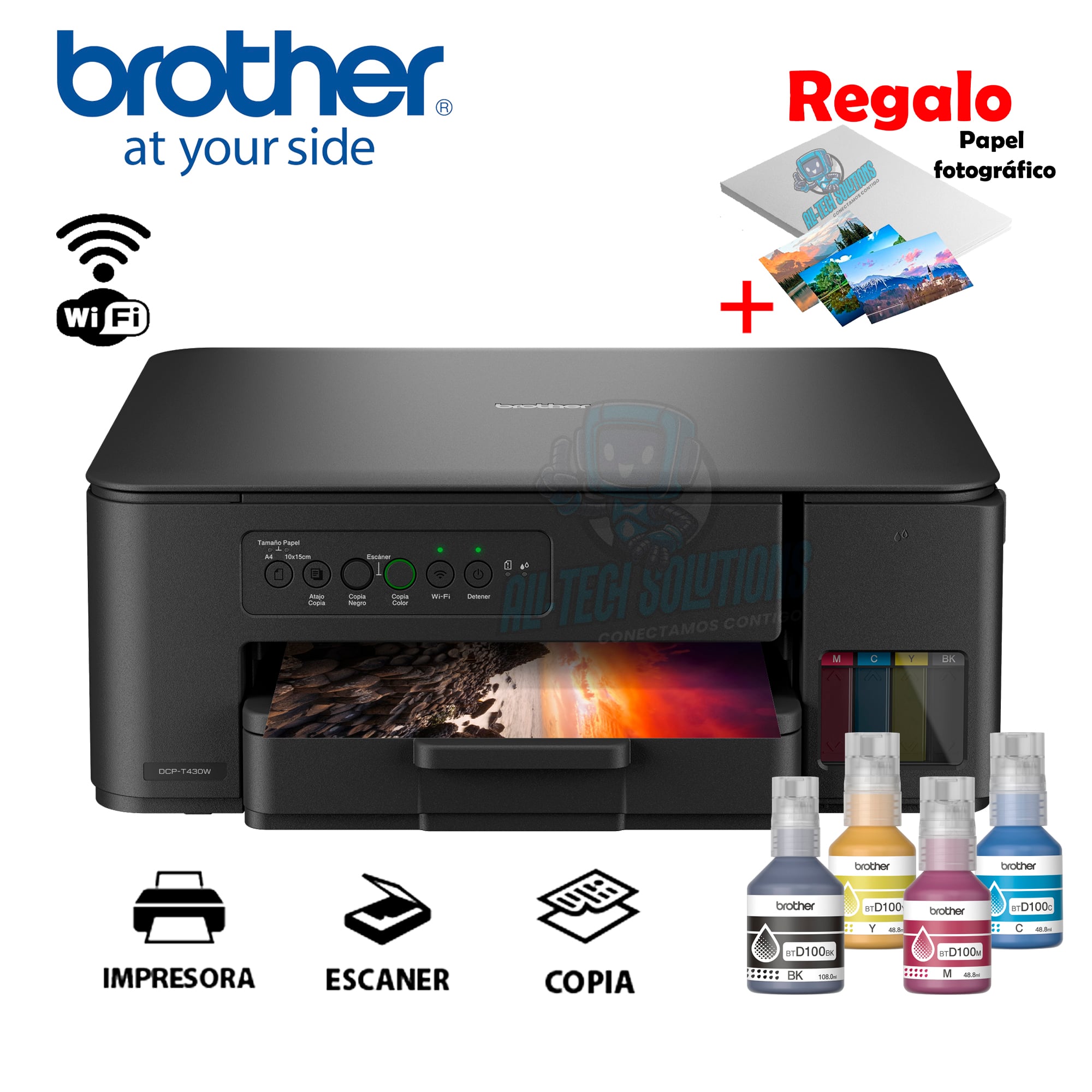 IMPRESORA BROTHER MULTIFUNCIONAL DCP-T430W - 1