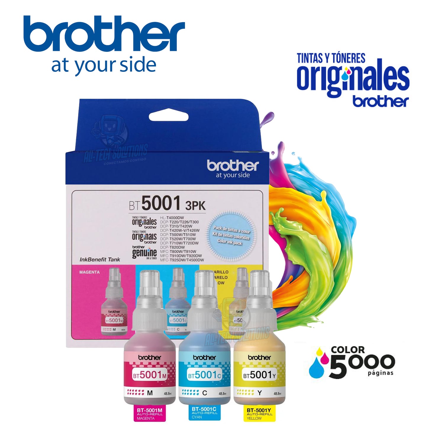TINTA ORIGINAL BROTHER BT5001 3PK - 2