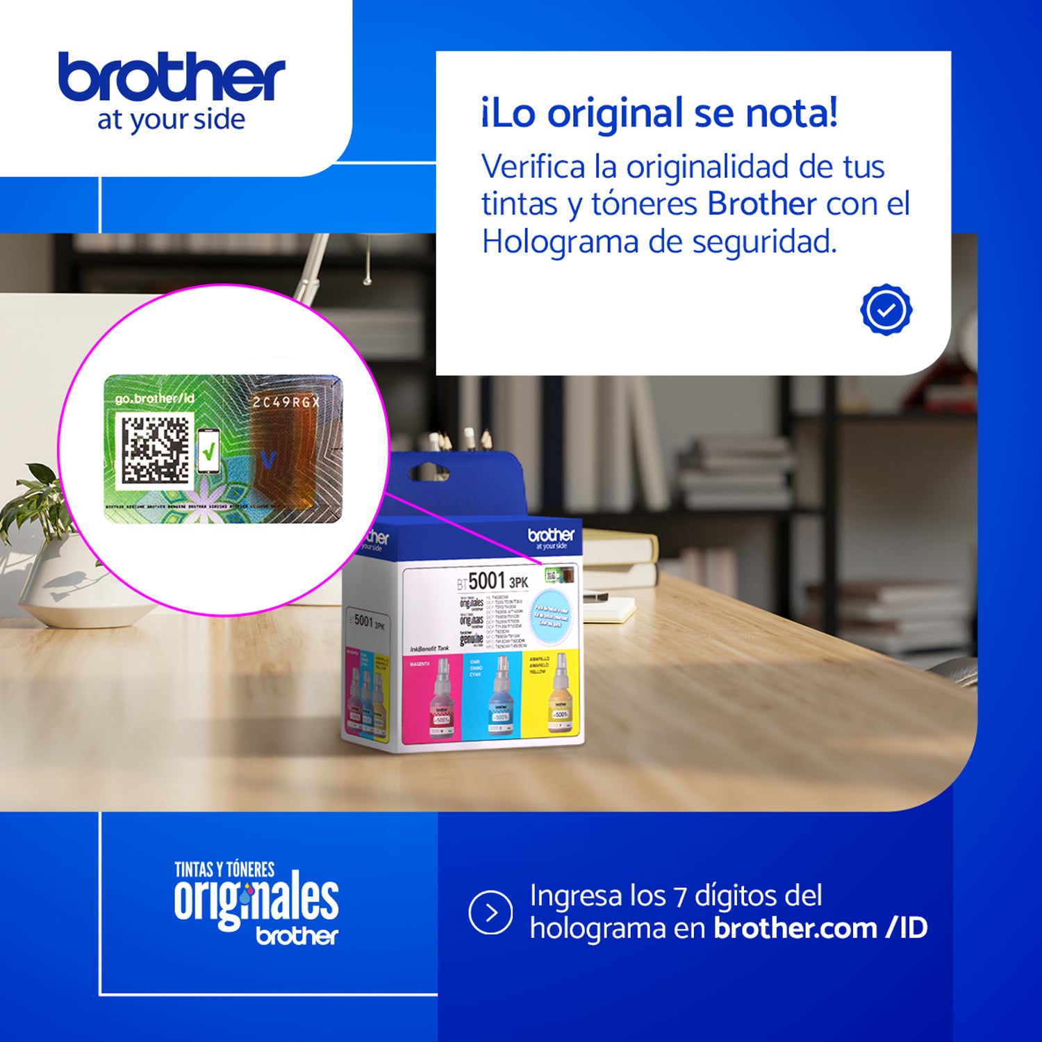 TINTA ORIGINAL BROTHER BT5001 3PK - 3