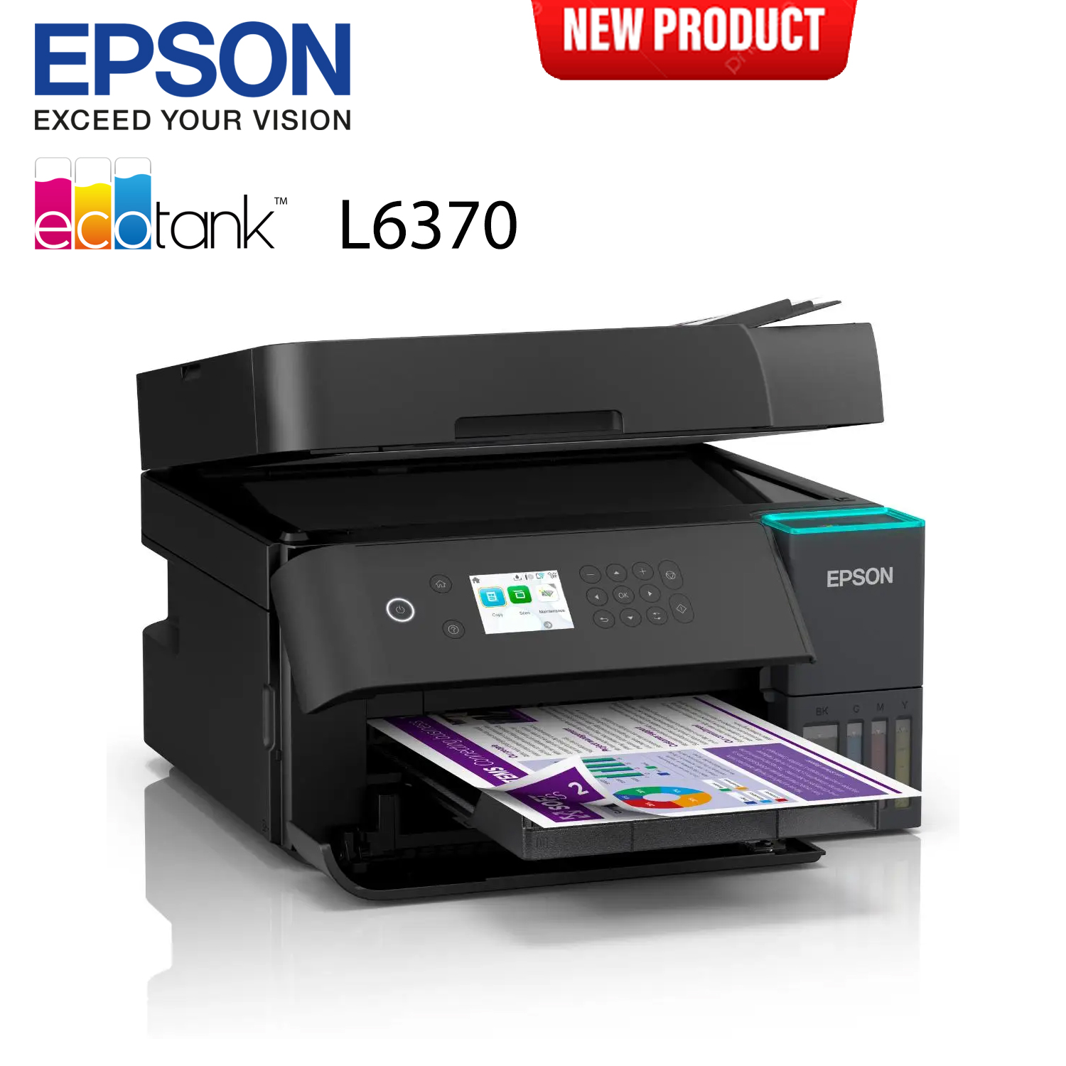 IMPRESORA EPSON MULTIFUNCIONAL ECOTANK L6370 WIFI - DÚPLEX - ADF - 2