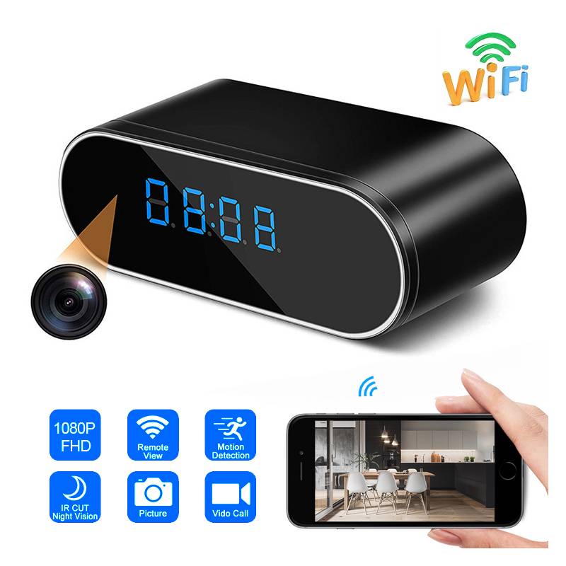 RELOJ DE MESA CAMARA 1080P SOPORTA HASTA 128 GBS -VISION NOCTURNA - 1