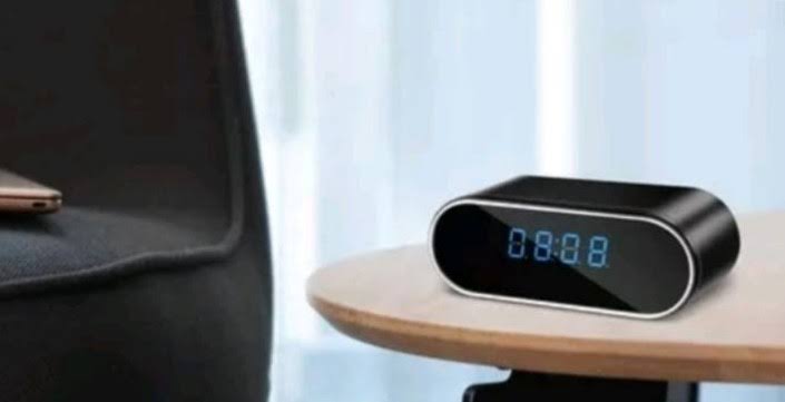 RELOJ DE MESA CAMARA 1080P SOPORTA HASTA 128 GBS -VISION NOCTURNA - 3