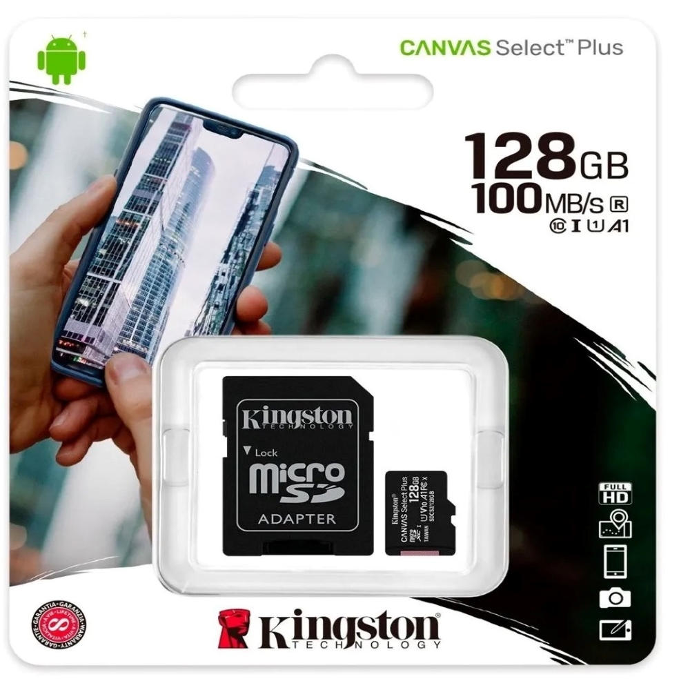 KINGSTON 128GB MICROSD RÁPIDA SEGURA Y ORIGINAL - 1