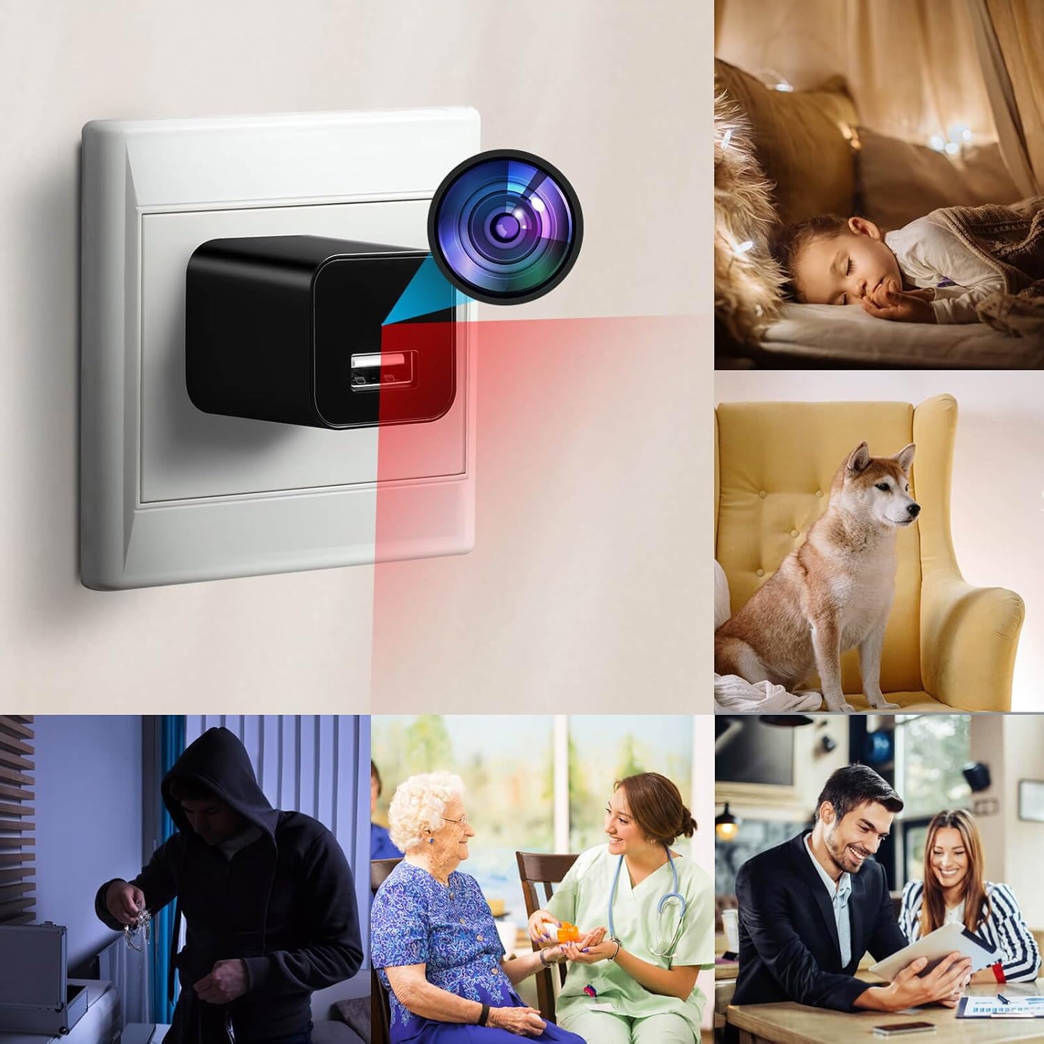 CÁMARA CARGADOR PREMIUM WIFI 1080P – COMPATIBLE HASTA 128 GB - 2