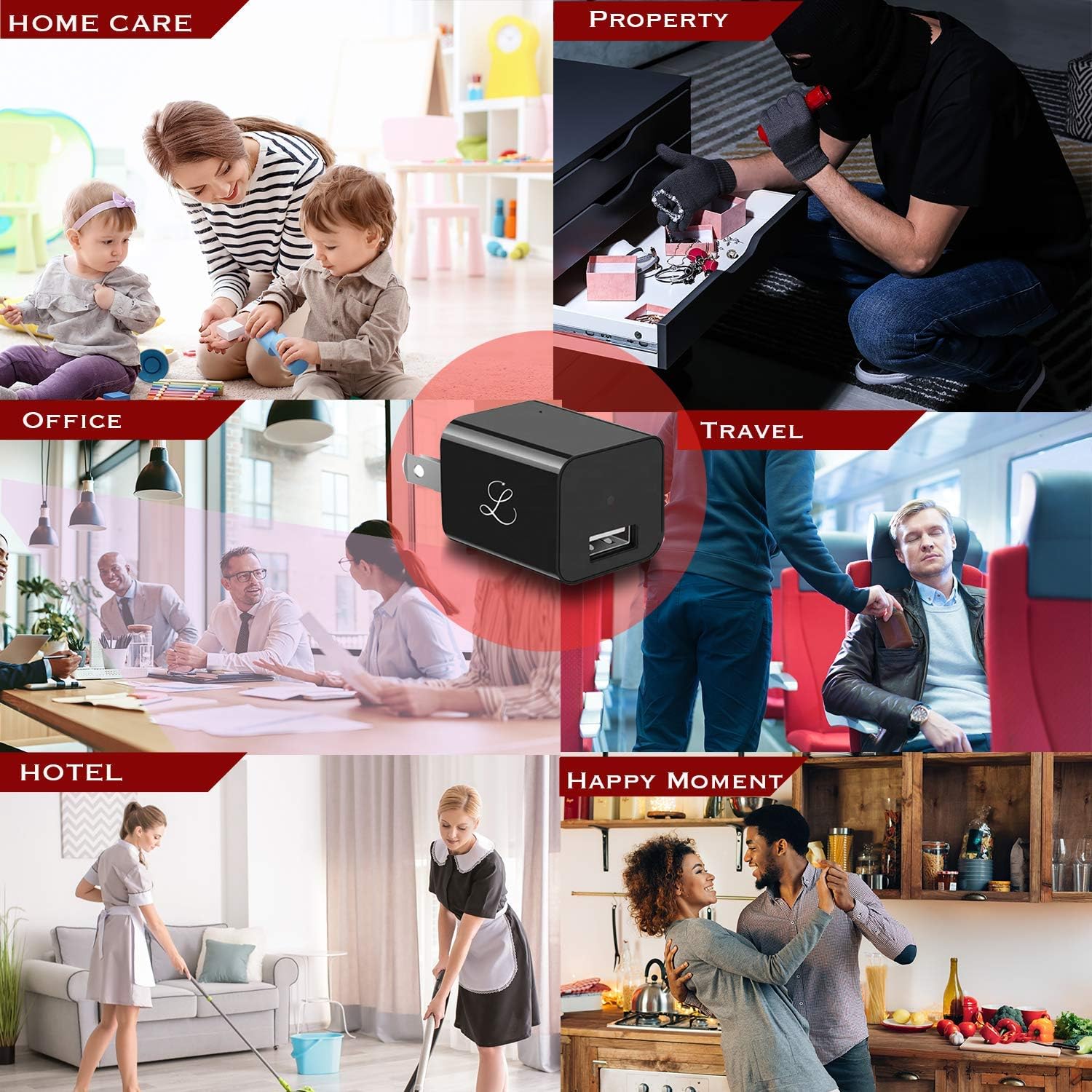 CÁMARA CARGADOR PREMIUM WIFI 1080P – COMPATIBLE HASTA 128 GB - 3