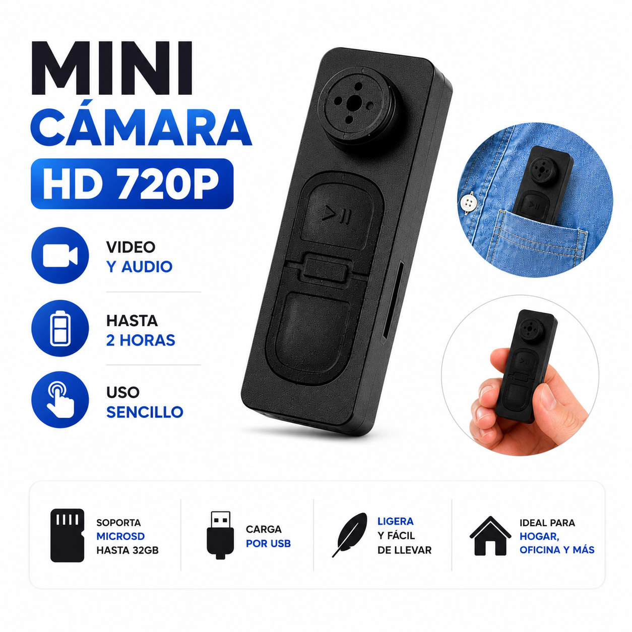 CAMARA BOTON MINI HD - 1