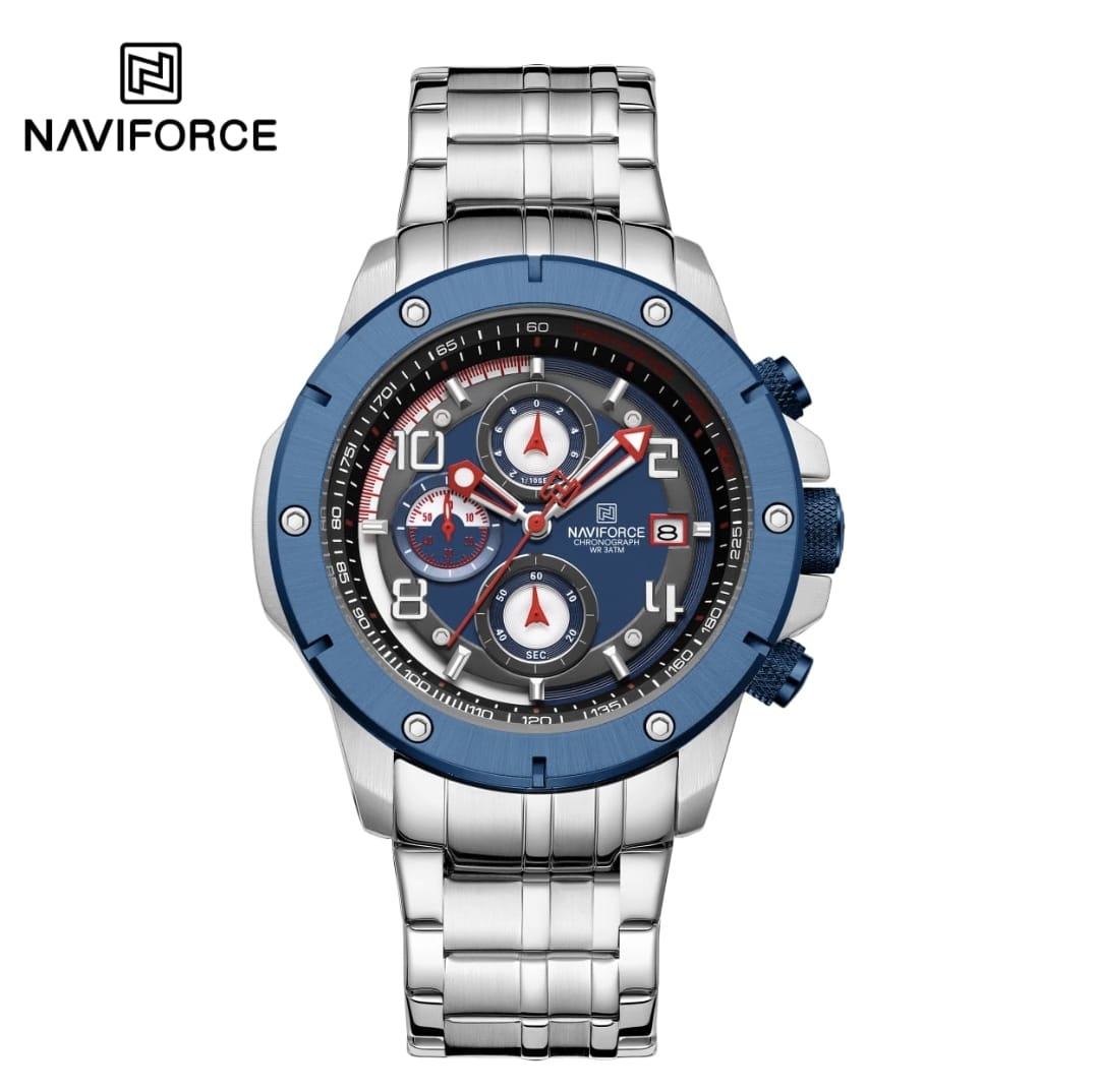 RELOJ NAVIFORCE NF8056 PLATEADO CORREA ACERO PARA CABALLERO - 2