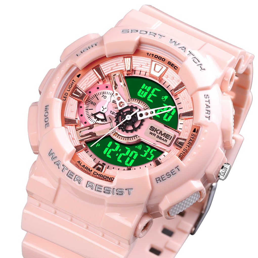 RELOJ SKMEI 1688 ROSADO CORREA SILICONA - 1
