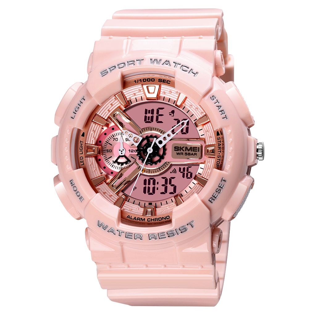 RELOJ SKMEI 1688 ROSADO CORREA SILICONA - 3