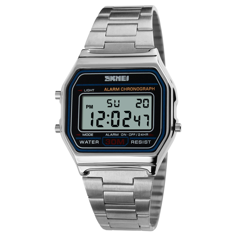 RELOJ SKMEI 1123 PLATEADO CORREA ACERO - 1