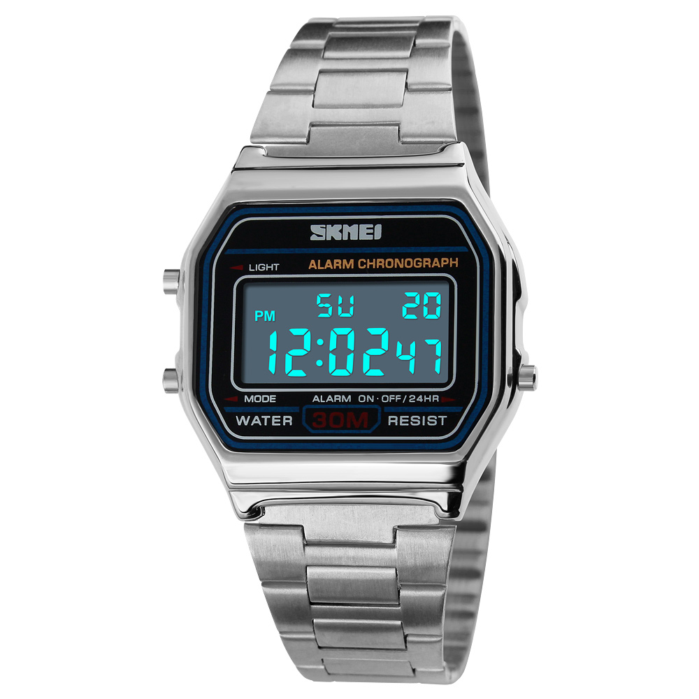 RELOJ SKMEI 1123 PLATEADO CORREA ACERO - 2
