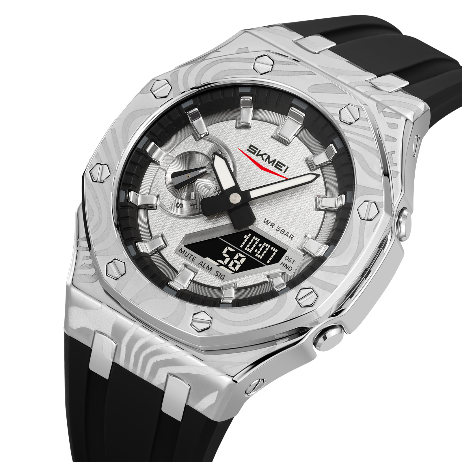 RELOJ SKMEI 2471 MORADO CORREA SILICONA HORA MUNDIAL - 1