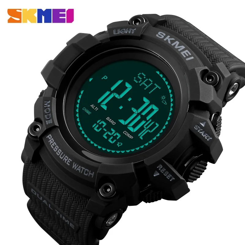 RELOJ SKMEI 1358 ALTÍMETRO BARÓMETRO BRUJULA PODÓMETRO HORA MUNDIAL - 2