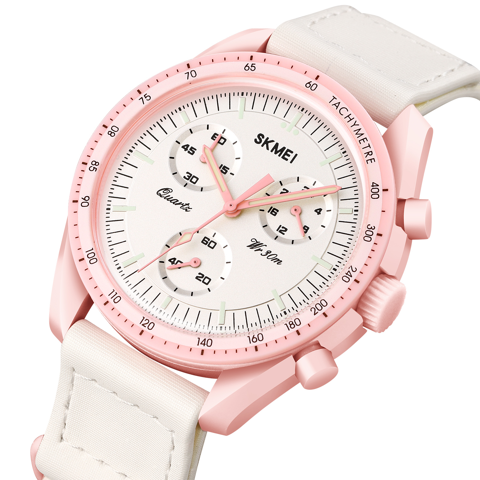 RELOJ SKMEI 1982 GRIS CORREA CUERO Y VELCRO - 1