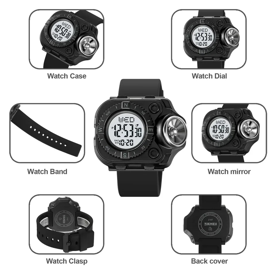 RELOJ SKMEI 2187 LINTERNA CORREA SILICONA - 2