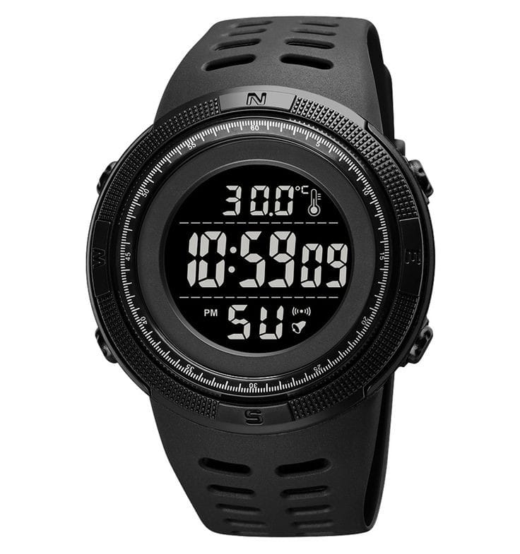 RELOJ SKMEI 1681 TEMPERATURA CORPORAL Y AMBIENTE NEGRO - 1