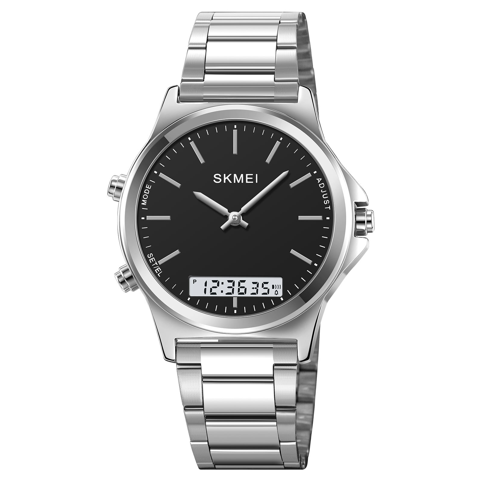 RELOJ SKMEI 2120 PLATEADO DIGITAL ANALOGO - 4