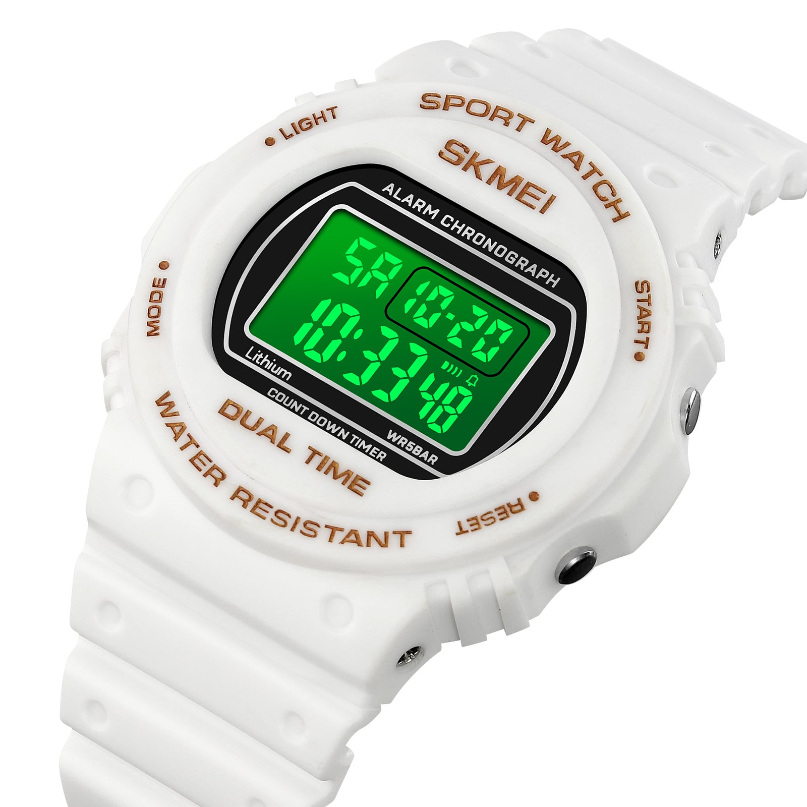 RELOJ SKMEI 1776 BLANCO CORREA SILICONA - 1
