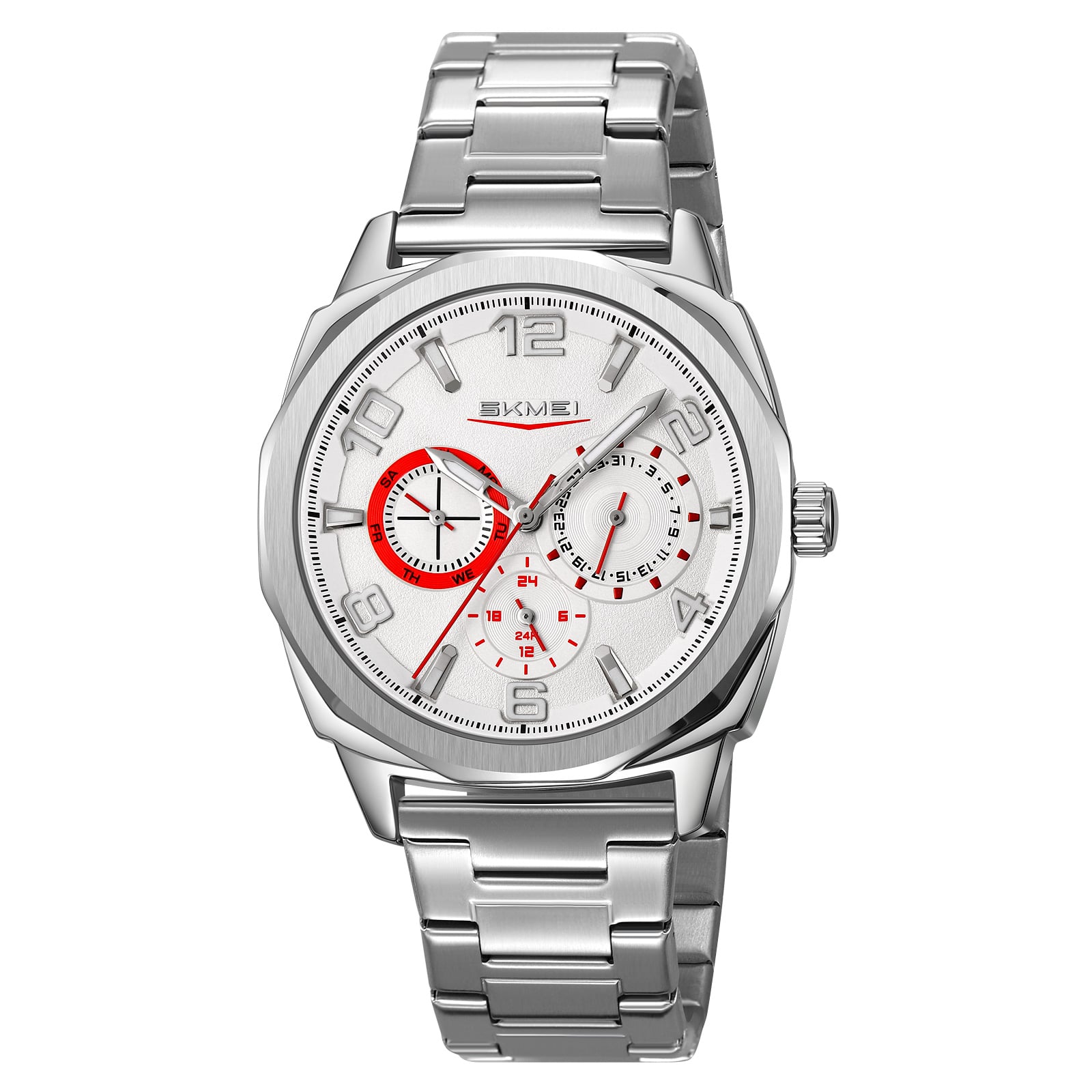 RELOJ SKMEI 9350 CORREA ACERO CRONÓMETRO PARA CABALLERO - 1