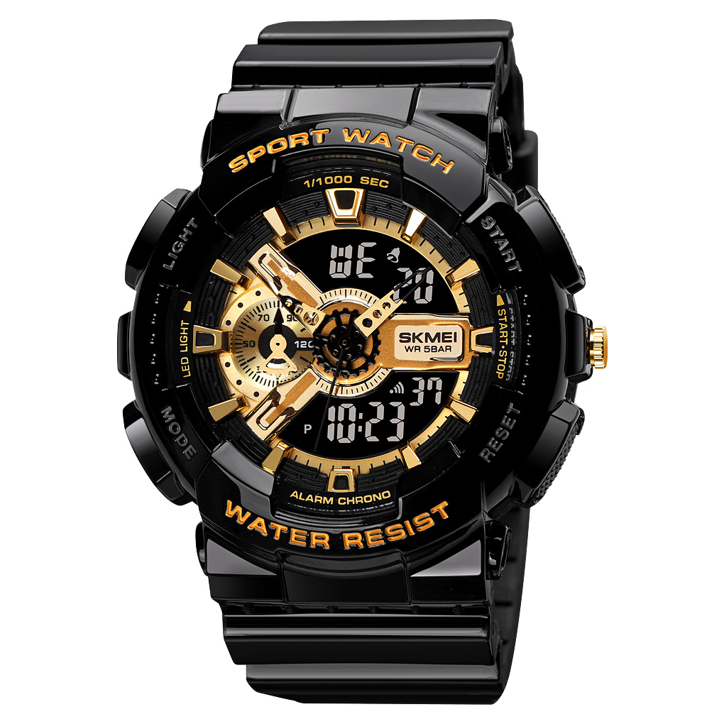 RELOJ SKMEI 1688 DORADO CORREA SILICONA - 3
