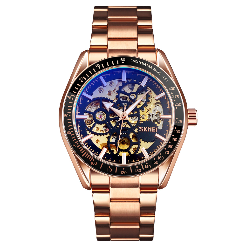 RELOJ SKMEI 9194 MECANICO TOURBILLON AUTOMATICO CORREA ACERO - 2