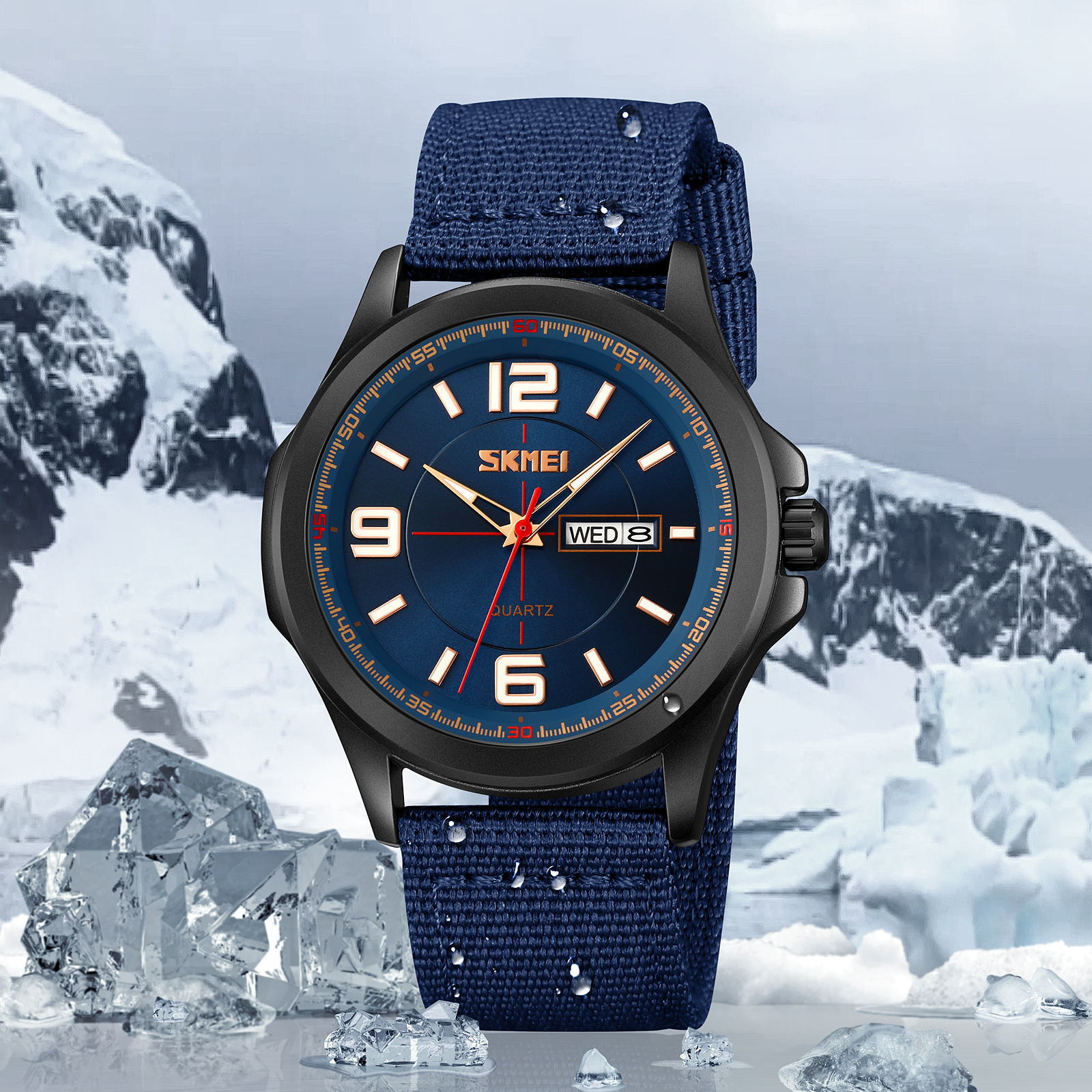 RELOJ SKMEI 9315 ANALOGO CORREA NYLON PARA CABALLERO - 1