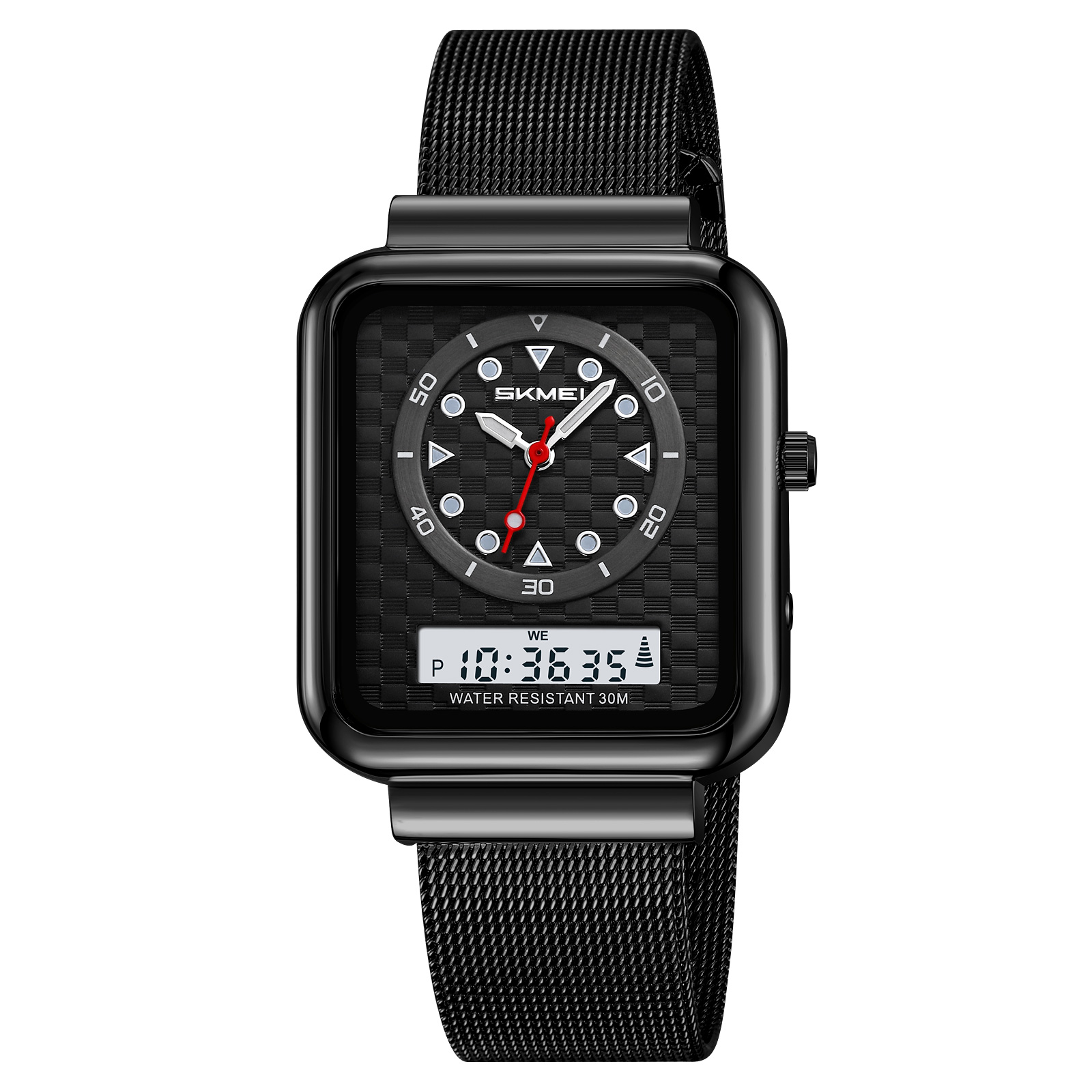 RELOJ SKMEI 2466 PLATEADO DIGITAL ANALOGO UNISEX - 1