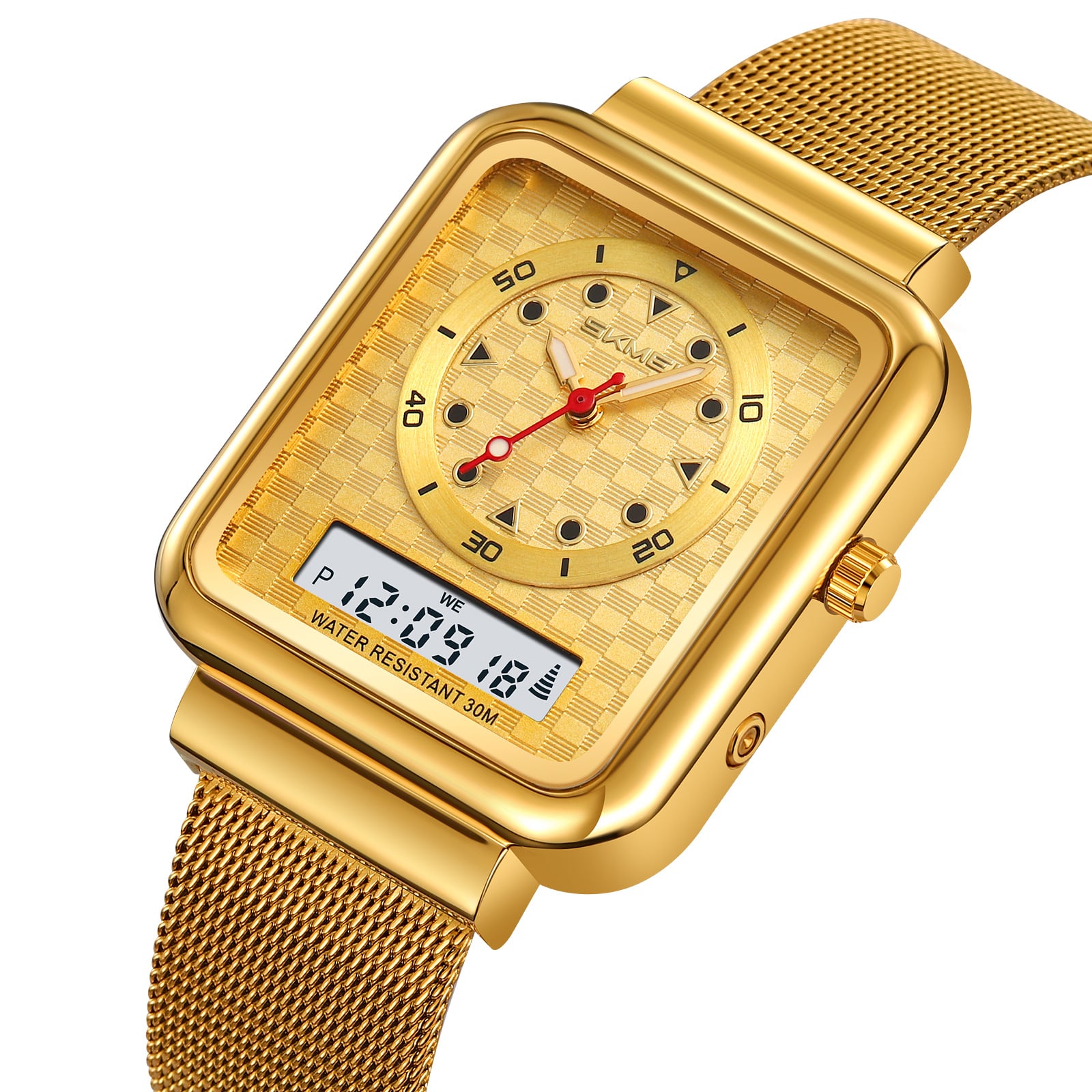 RELOJ SKMEI 2466 PLATEADO DIGITAL ANALOGO UNISEX - 1