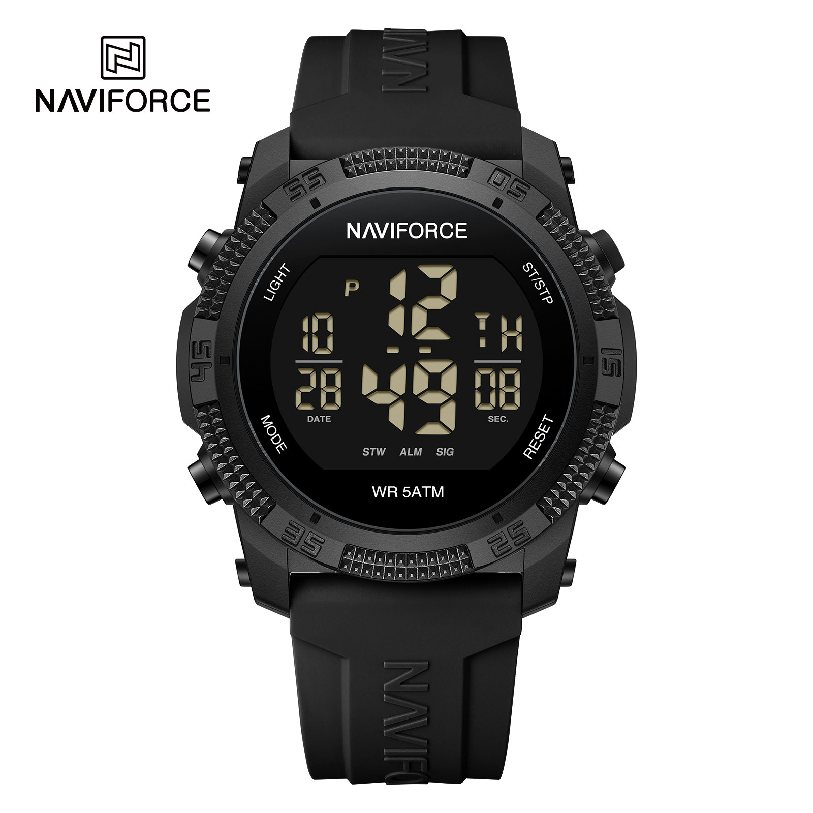 RELOJ NAVIFORCE 7104 DIGITAL CORREA NEGRA DE SILICONA - 2