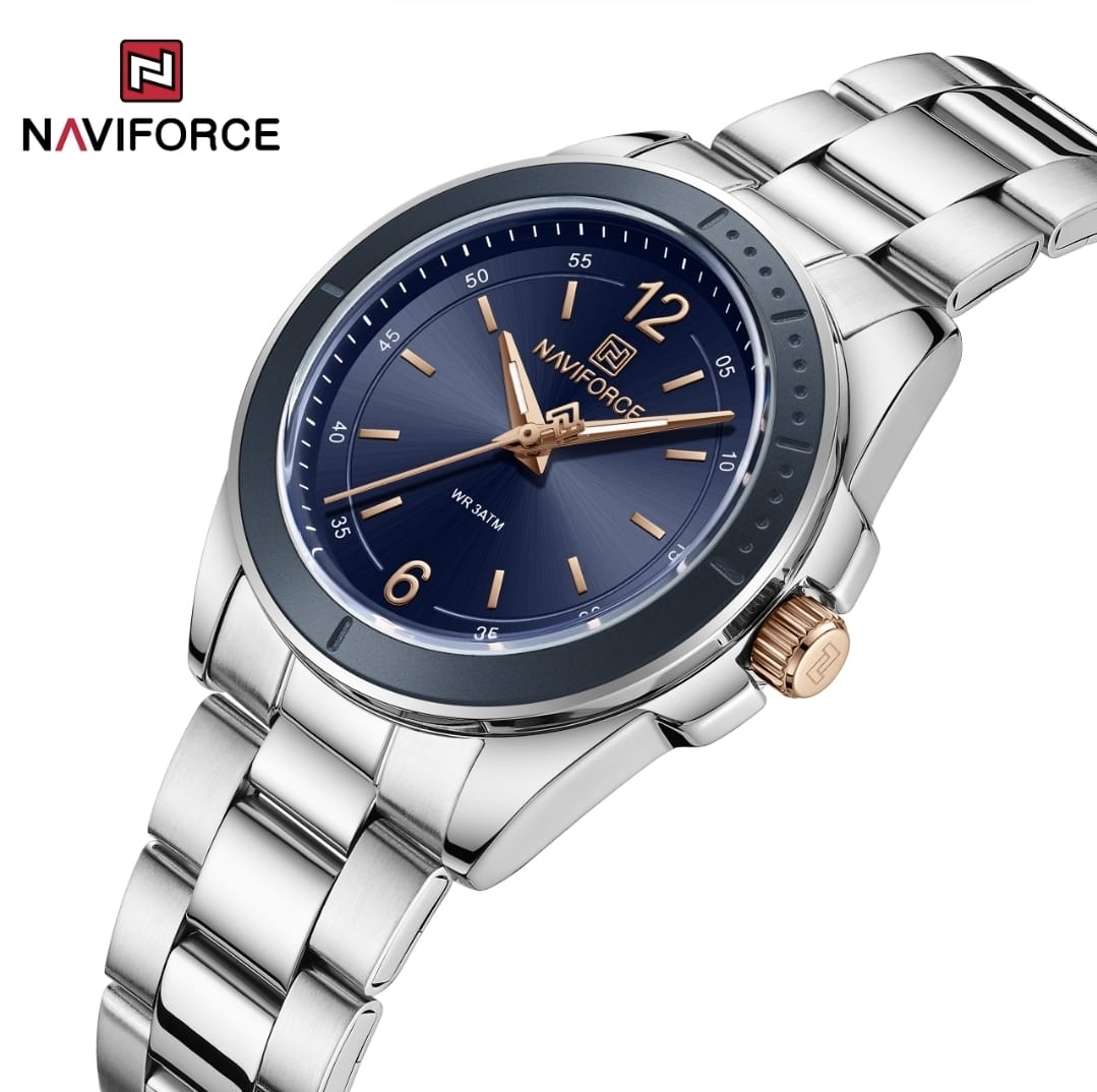 RELOJ NAVIFORCE 5062 CORREA ACERO PLATEADO PARA DAMA - 1