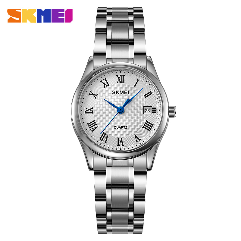 RELOJ SKMEI 2178 PLATEADO CORREA ACERO PARA MUJER - 1
