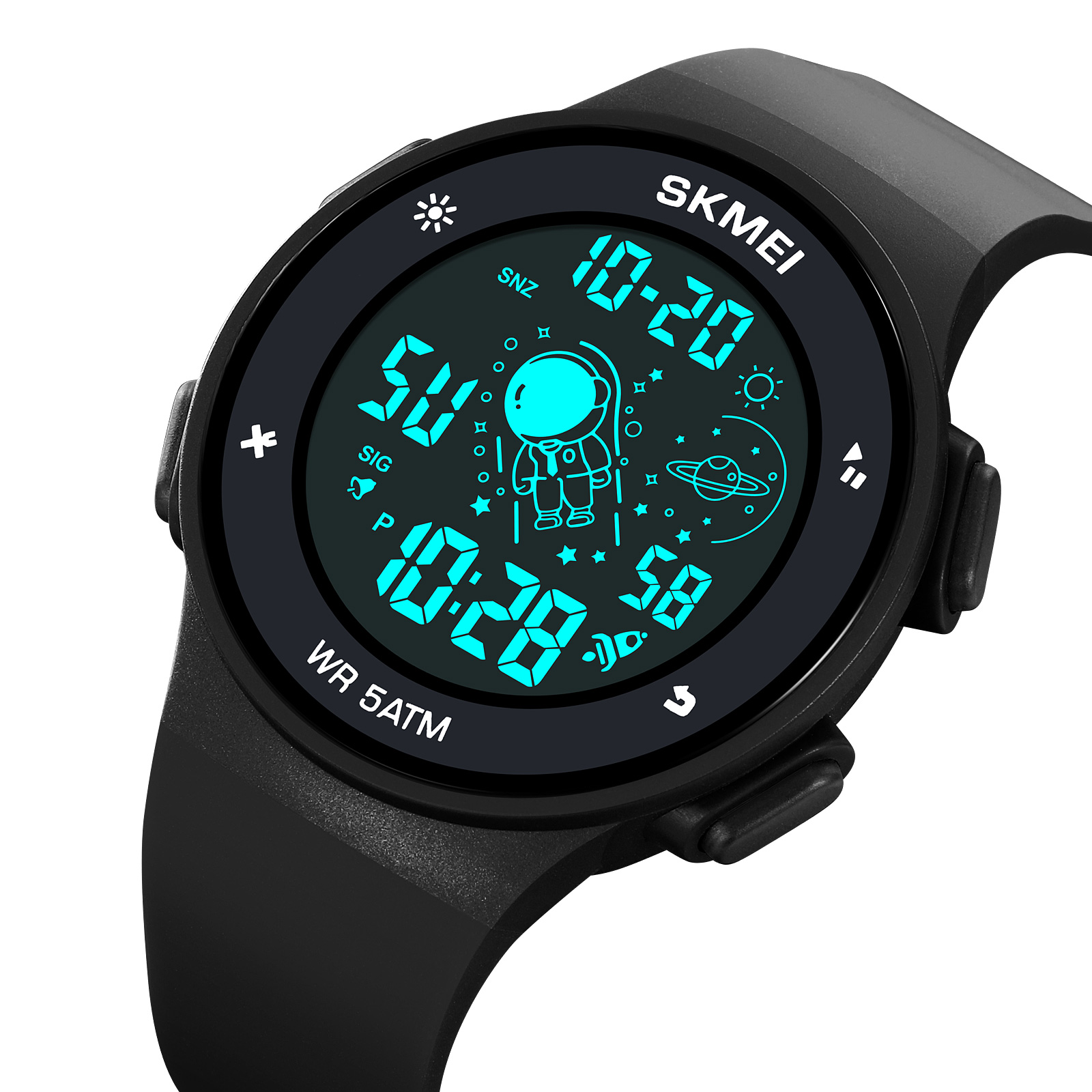 RELOJ SKMEI 2068 NEGRO ASTRONAUT CORREA SILICONA - 4