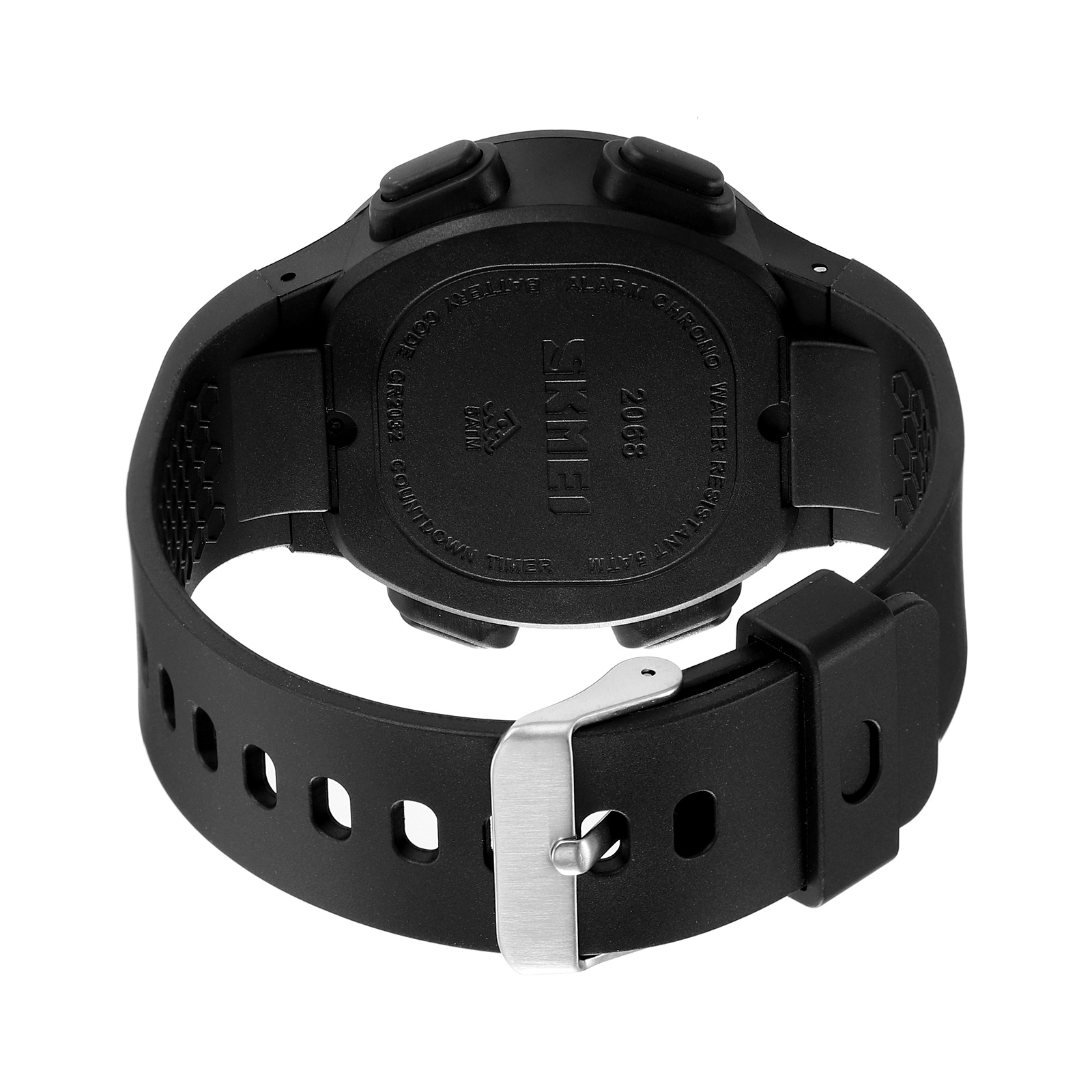 RELOJ SKMEI 2068 NEGRO ASTRONAUT CORREA SILICONA - 6