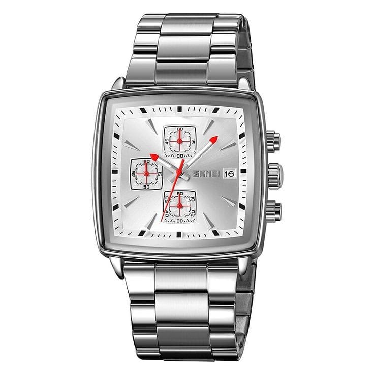 RELOJ SKMEI 9331 PLATEADO FECHA ANALÓGICO - 1