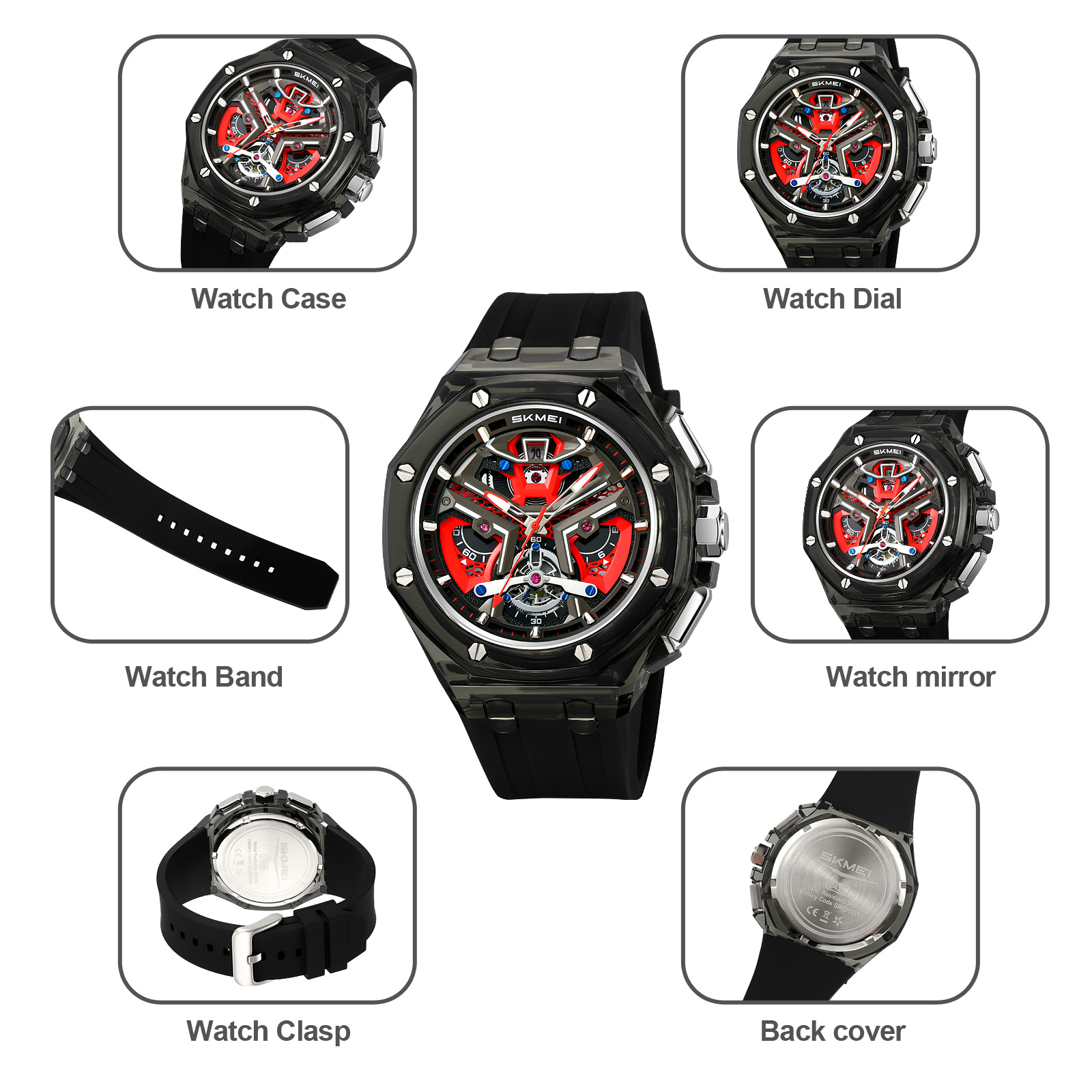 RELOJ SKMEI 2426 CRONÓMETRO CORREA DE SILICONA CABALLERO - 2