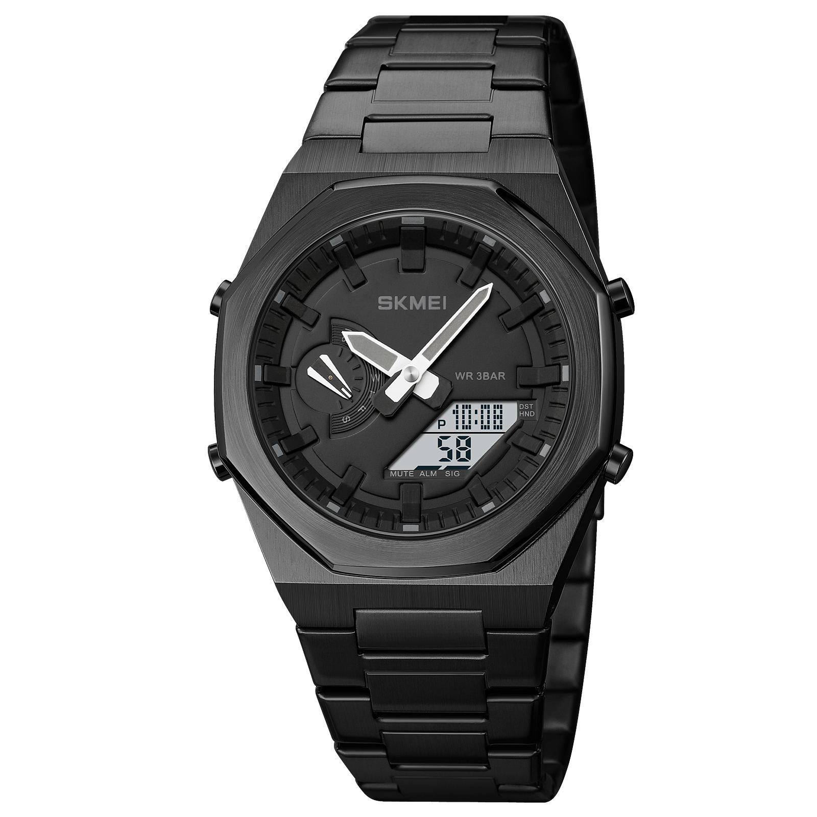 RELOJ SKMEI 1816 NEGRO HORA MUNDIAL DUAL - 2