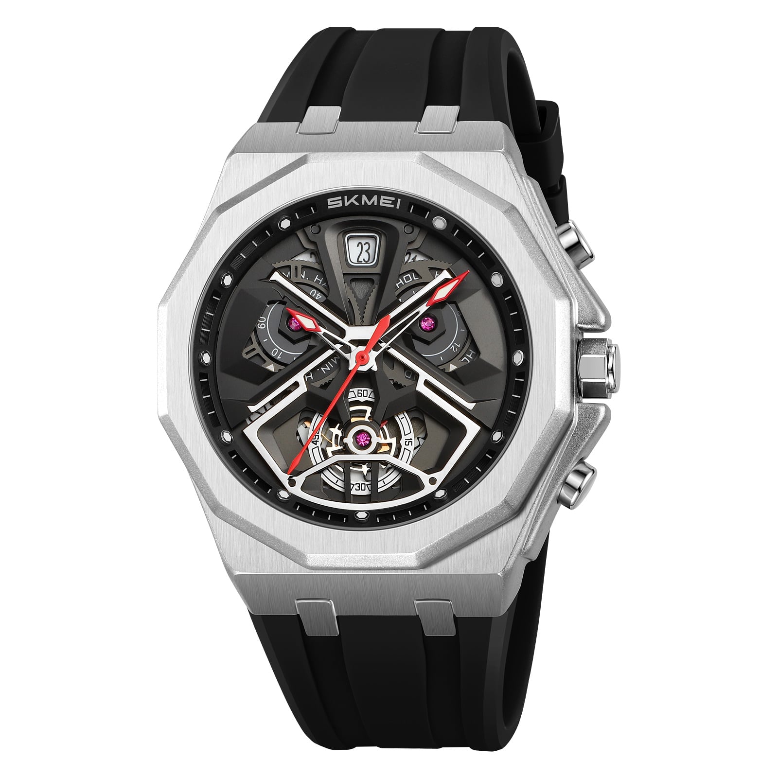 RELOJ SKMEI 2432 CRONÓMETRO CORREA DE SILICONA CABALLERO - 1