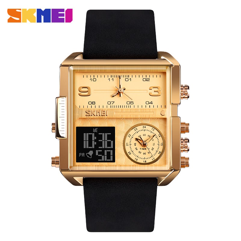 RELOJ SKMEI 1584 DORADO DIGITAL ANALOGO 3HORAS - 2