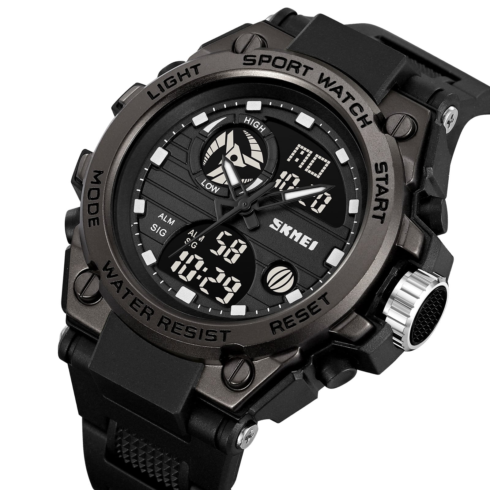 RELOJ SKMEI 2360 NEGRO CORREA SILICONA UNISEX - 1